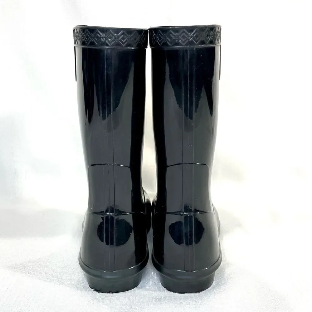 Ugg Rain Boot Black Shiny Size 2